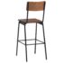 vidaXL Bar Chairs 2 pcs Brown Solid Plywood Steel - Image 5