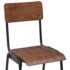 vidaXL Bar Chairs 2 pcs Brown Solid Plywood Steel - Image 6