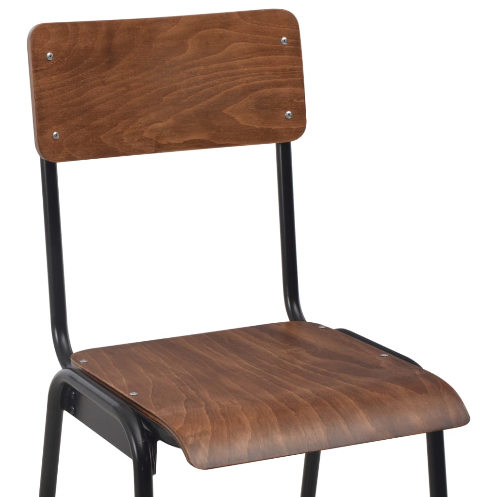8718475741657_g_en_hd_5 vidaXL Bar Chairs 2 pcs Brown Solid Plywood Steel - Image 6