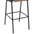 vidaXL Bar Chairs 2 pcs Brown Solid Plywood Steel - Image 7