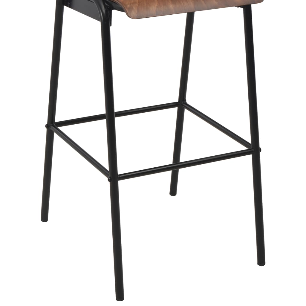 8718475741657_g_en_hd_6 vidaXL Bar Chairs 2 pcs Brown Solid Plywood Steel - Image 7