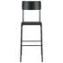 vidaXL Bar Chairs 2 pcs Black Solid Plywood Steel - Image 2