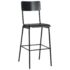 vidaXL Bar Chairs 2 pcs Black Solid Plywood Steel - Image 3