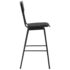 vidaXL Bar Chairs 2 pcs Black Solid Plywood Steel - Image 4