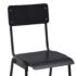vidaXL Bar Chairs 2 pcs Black Solid Plywood Steel - Image 6