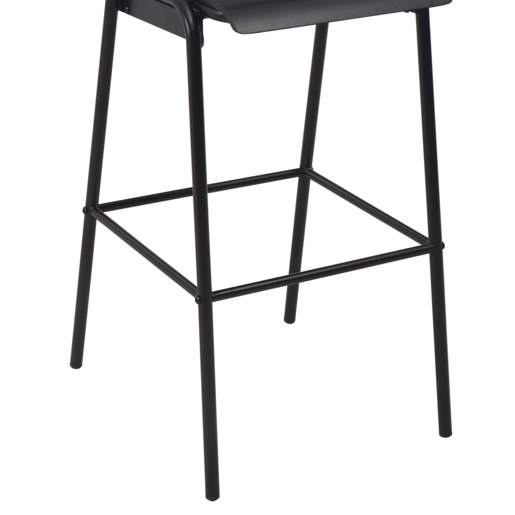 8718475741671_g_en_hd_6 vidaXL Bar Chairs 2 pcs Black Solid Plywood Steel - Image 7