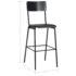 vidaXL Bar Chairs 2 pcs Black Solid Plywood Steel - Image 8
