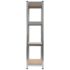 vidaXL 4-Layer Shelves 2 pcs Silver Steel&Engineered Wood - Image 5