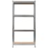 vidaXL 4-Layer Shelves 2 pcs Silver Steel&Engineered Wood - Image 6
