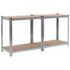vidaXL 4-Layer Shelves 2 pcs Silver Steel&Engineered Wood - Image 7