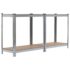 vidaXL 4-Layer Shelves 2 pcs Silver Steel&Engineered Wood - Image 8