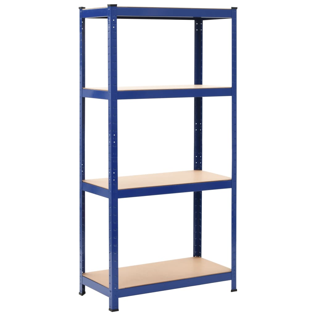 8718475742005_a_en_hd_1 vidaXL 4-Layer Storage Shelf Blue Steel&Engineered Wood - Image 1