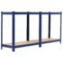 vidaXL 4-Layer Storage Shelf Blue Steel&Engineered Wood - Image 5