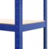 vidaXL 4-Layer Storage Shelf Blue Steel&Engineered Wood - Image 8