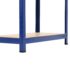 vidaXL 4-Layer Storage Shelf Blue Steel&Engineered Wood - Image 9