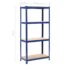 vidaXL 4-Layer Storage Shelf Blue Steel&Engineered Wood - Image 10
