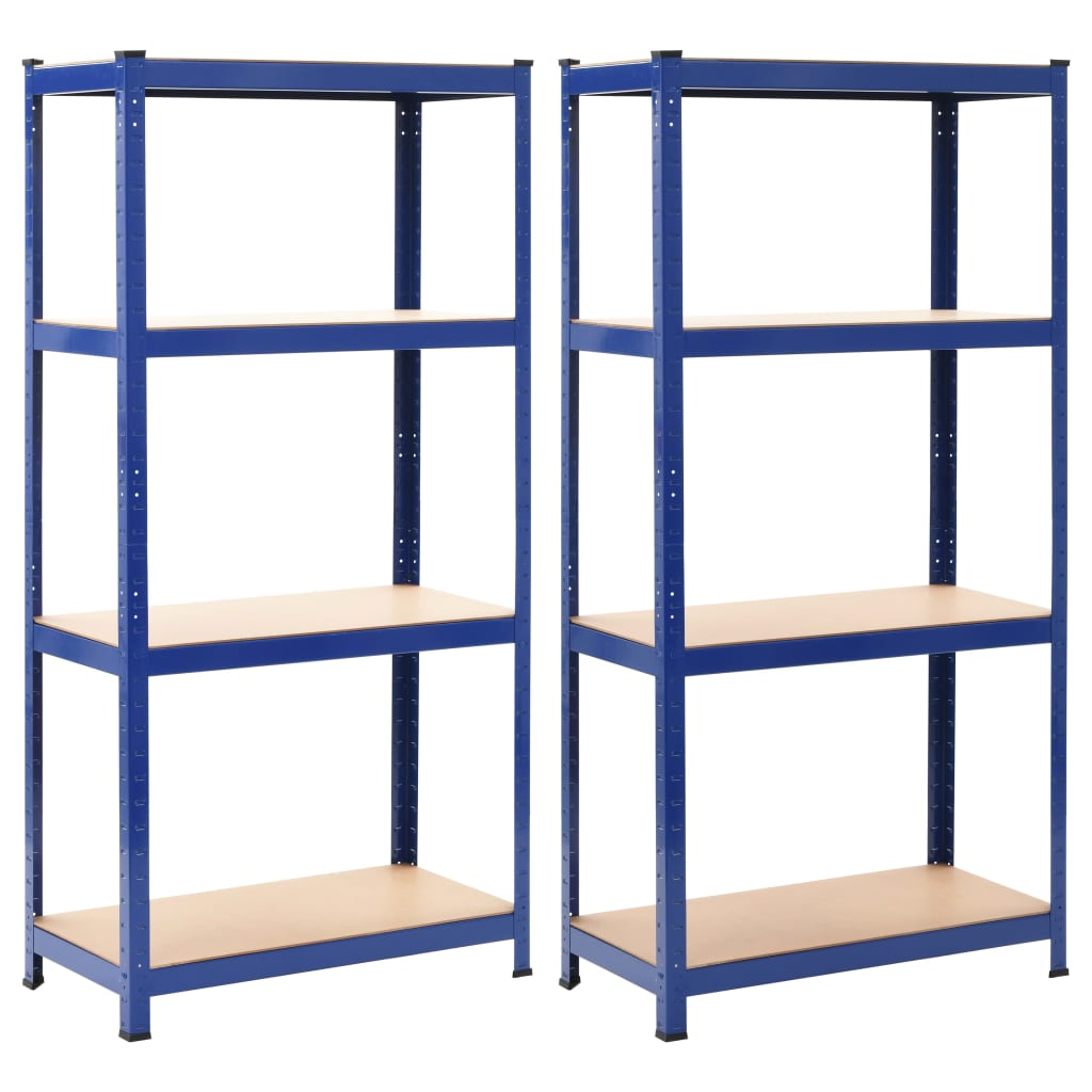 8718475742012_a_en_hd_1 vidaXL Storage Shelves 2 pcs Blue 80x40x160 cm Steel and MDF - Image 1