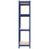 vidaXL Storage Shelves 2 pcs Blue 80x40x160 cm Steel and MDF - Image 5