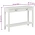 vidaXL Console Table White 110x35x80 cm Wood - Image 9