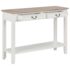 vidaXL Console Table White 110x35x80 cm Wood - Image 2