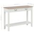vidaXL Console Table White 110x35x80 cm Wood - Image 9