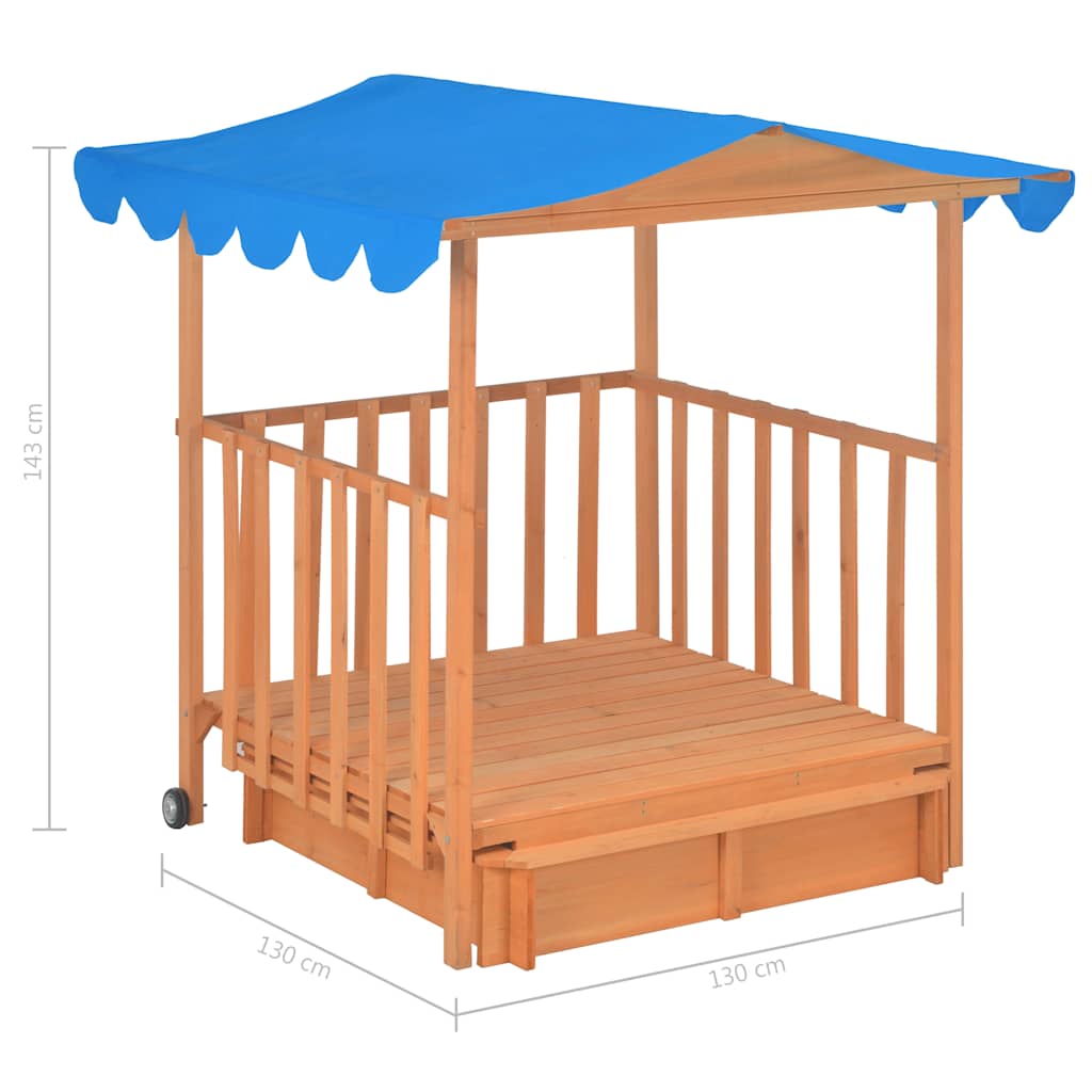 8718475742517_g_en_hd_8 vidaXL Kids Playhouse with Sandbox Fir Wood Blue UV50 - Image 10