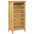 vidaXL Wine Cabinet 56x32x110 cm Solid Oak Wood