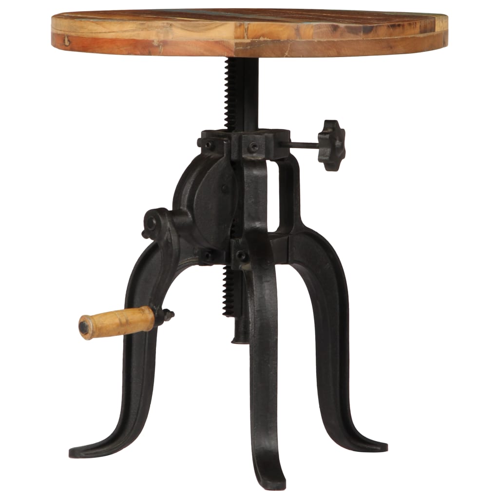 8718475743040_g_en_hd_1 vidaXL Side Table 45x(45-62) cm Solid Reclaimed Wood and Cast Iron - Image 2