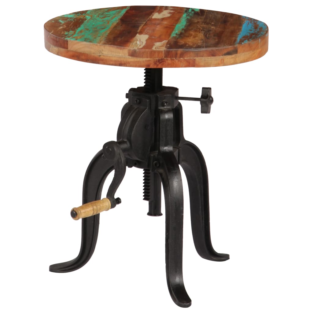 8718475743040_g_en_hd_10 vidaXL Side Table 45x(45-62) cm Solid Reclaimed Wood and Cast Iron - Image 12