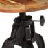 vidaXL Side Table 45x(45-62) cm Solid Reclaimed Wood and Cast Iron - Image 5