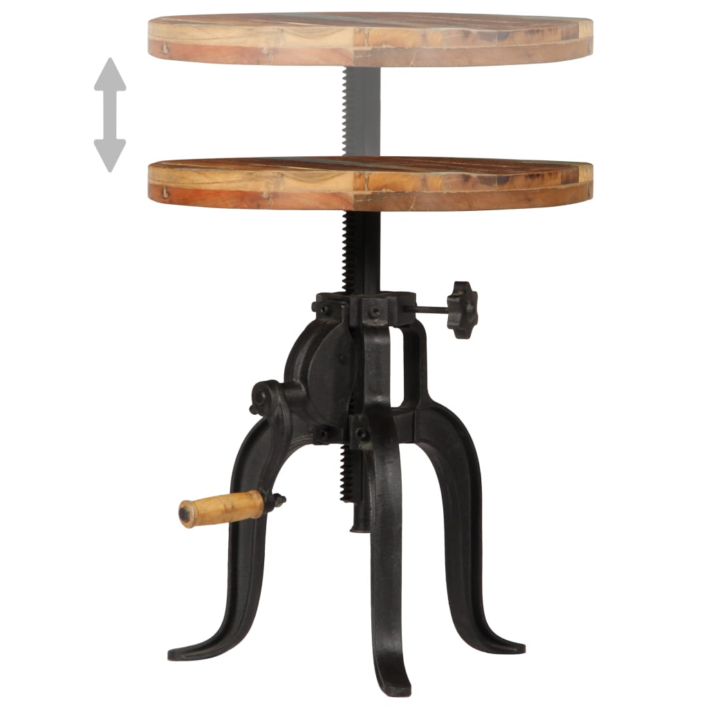 8718475743040_g_en_hd_5 vidaXL Side Table 45x(45-62) cm Solid Reclaimed Wood and Cast Iron - Image 7