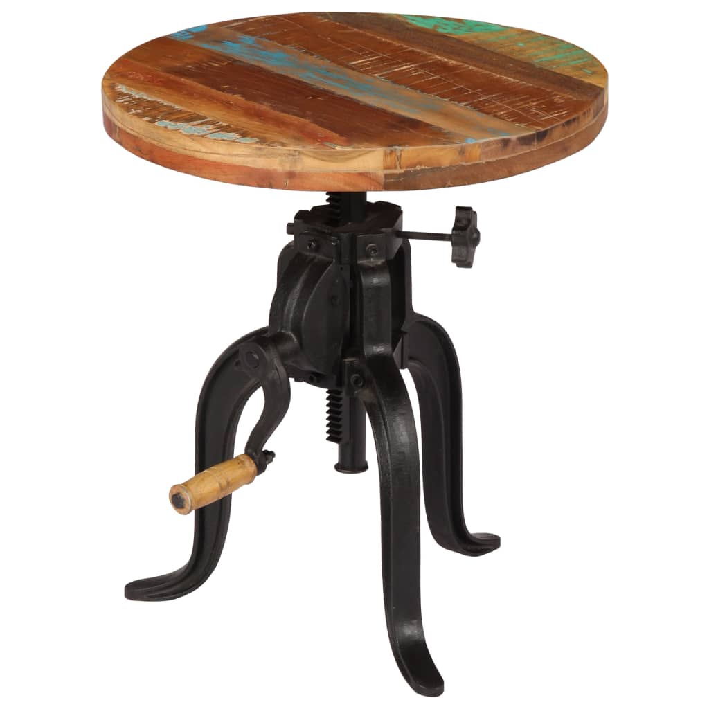 8718475743040_g_en_hd_7 vidaXL Side Table 45x(45-62) cm Solid Reclaimed Wood and Cast Iron - Image 9