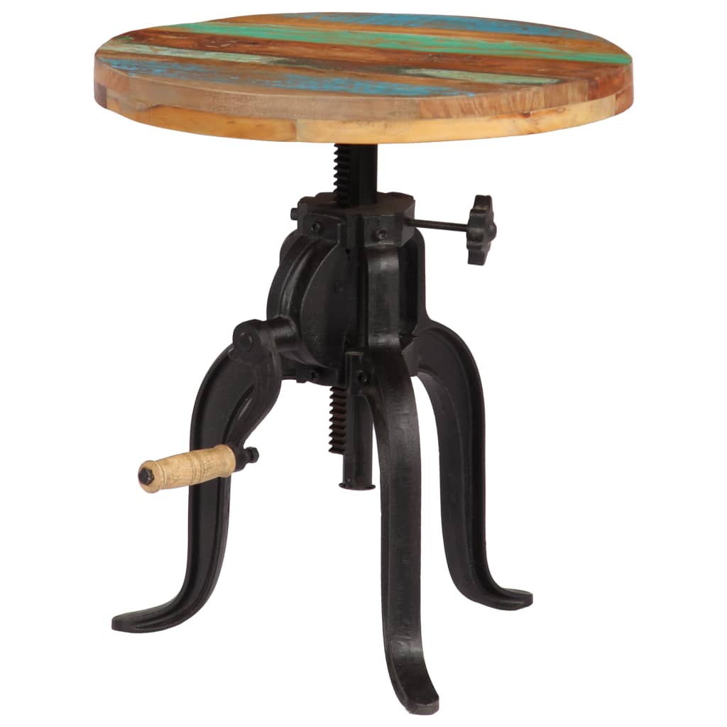 8718475743040_g_en_hd_9 vidaXL Side Table 45x(45-62) cm Solid Reclaimed Wood and Cast Iron - Image 11
