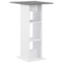 vidaXL Bar Table White and Anthracite Grey 60x60x110 cm