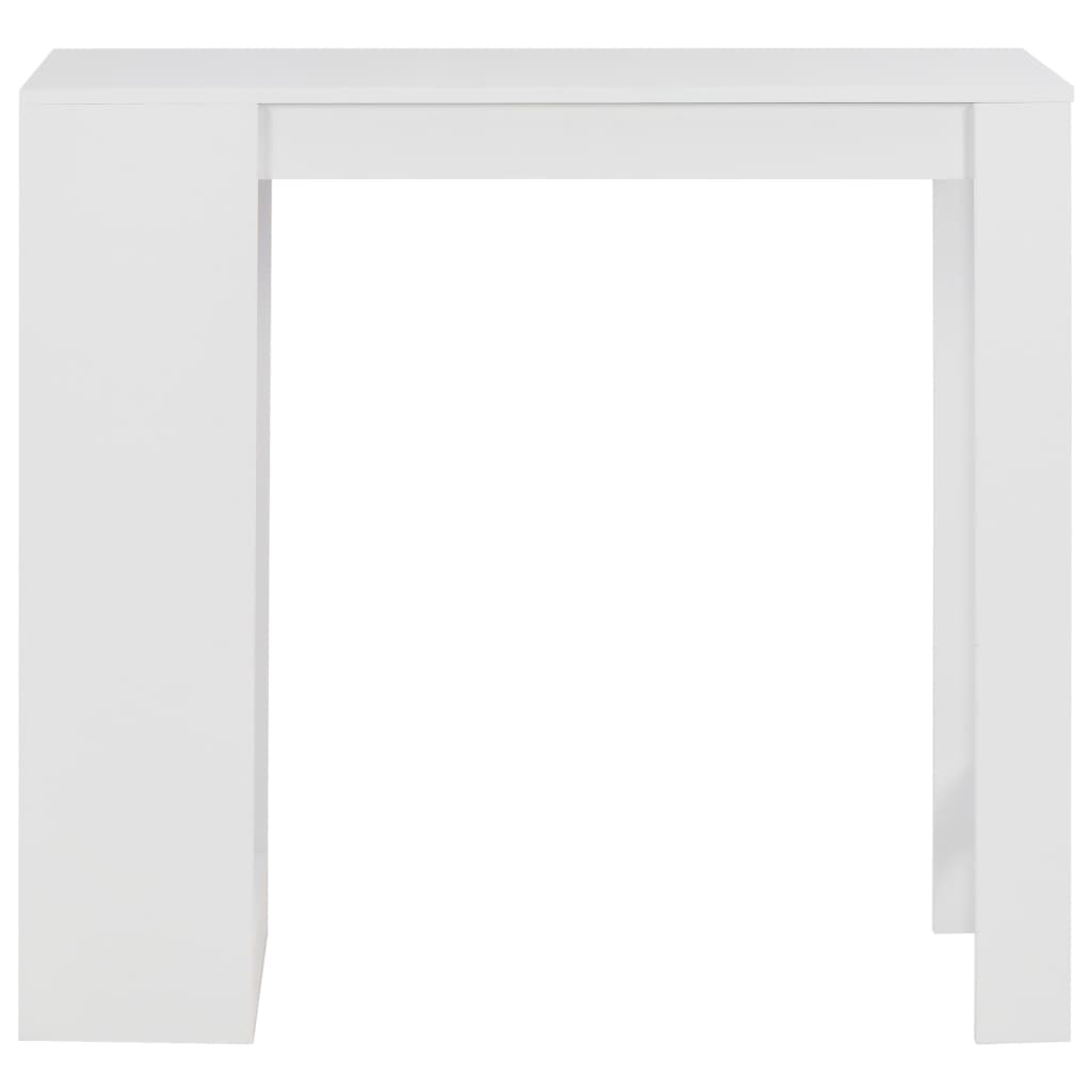 8718475796626_g_en_hd_1 vidaXL Bar Table with Shelf White 110x50x103 cm - Image 2