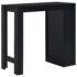 vidaXL Bar Table with Shelf Black 110x50x103 cm - Image 3
