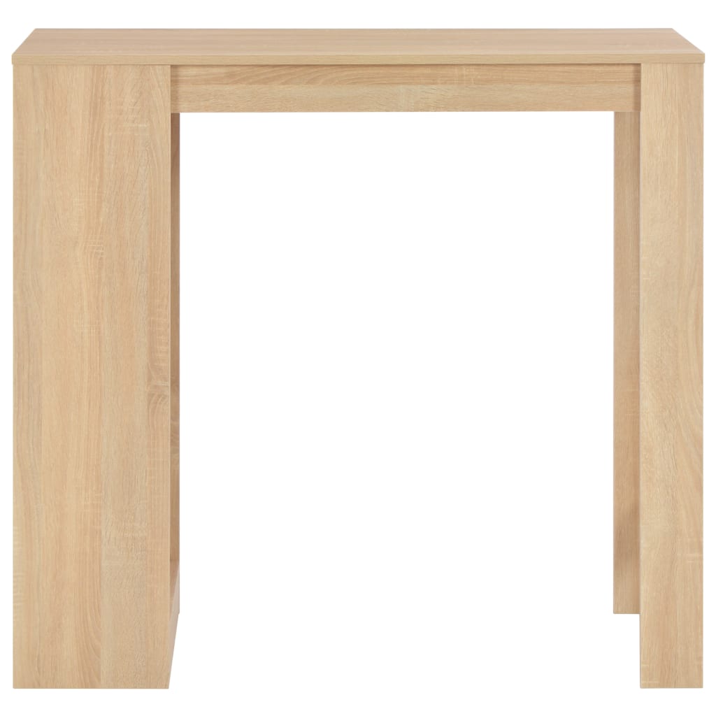 8718475796640_g_en_hd_1 vidaXL Bar Table with Shelf Oak 110x50x103 cm - Image 2
