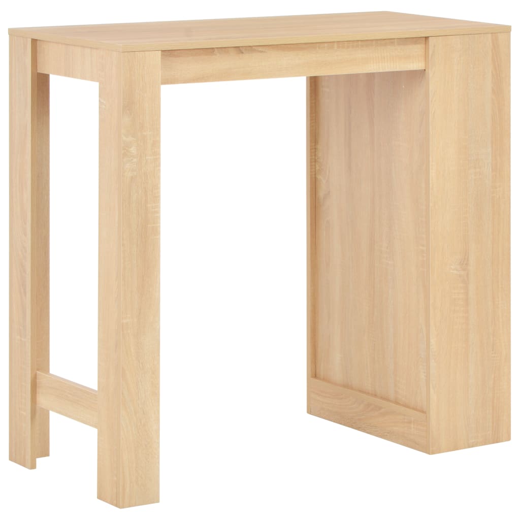 8718475796640_g_en_hd_2 vidaXL Bar Table with Shelf Oak 110x50x103 cm - Image 3