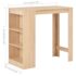 vidaXL Bar Table with Shelf Oak 110x50x103 cm - Image 6