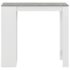 vidaXL Bar Table with Shelf White 110x50x103 cm - Image 2