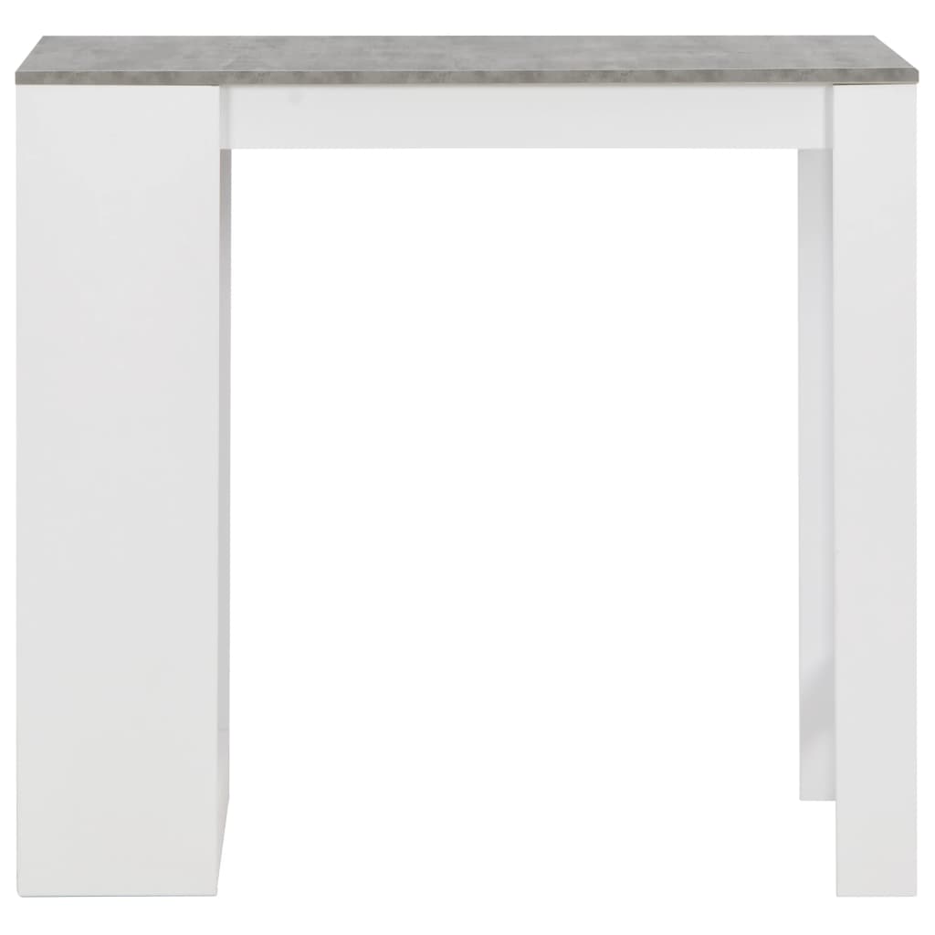 8718475796657_g_en_hd_1 vidaXL Bar Table with Shelf White 110x50x103 cm - Image 2