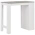 vidaXL Bar Table with Shelf White 110x50x103 cm - Image 3
