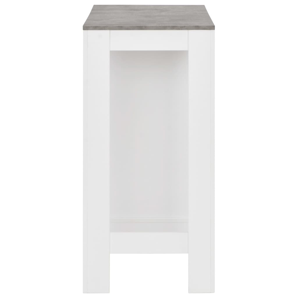 8718475796657_g_en_hd_3 vidaXL Bar Table with Shelf White 110x50x103 cm - Image 4