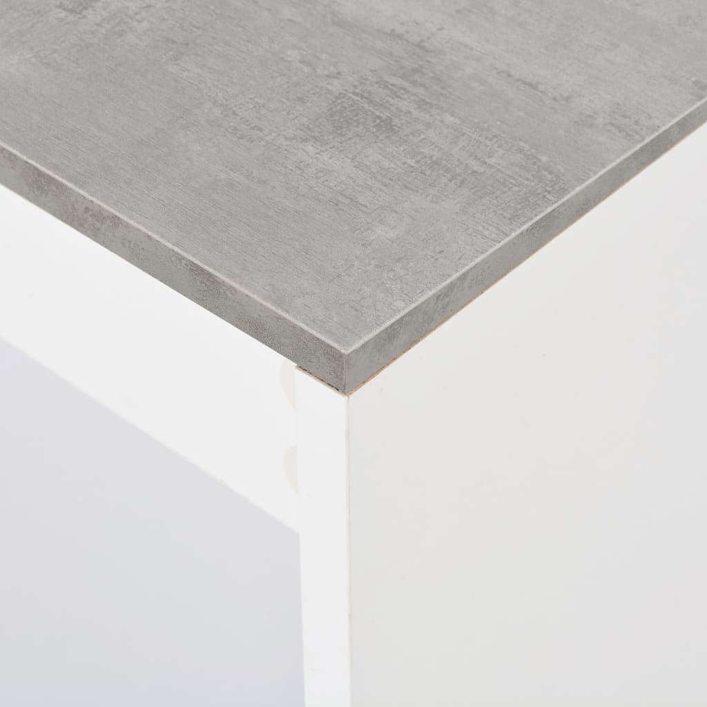 8718475796657_g_en_hd_4 vidaXL Bar Table with Shelf White 110x50x103 cm - Image 5