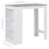 vidaXL Bar Table with Shelf White 110x50x103 cm - Image 6