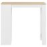 vidaXL Bar Table with Shelf White 110x50x103 cm - Image 2