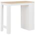vidaXL Bar Table with Shelf White 110x50x103 cm - Image 3