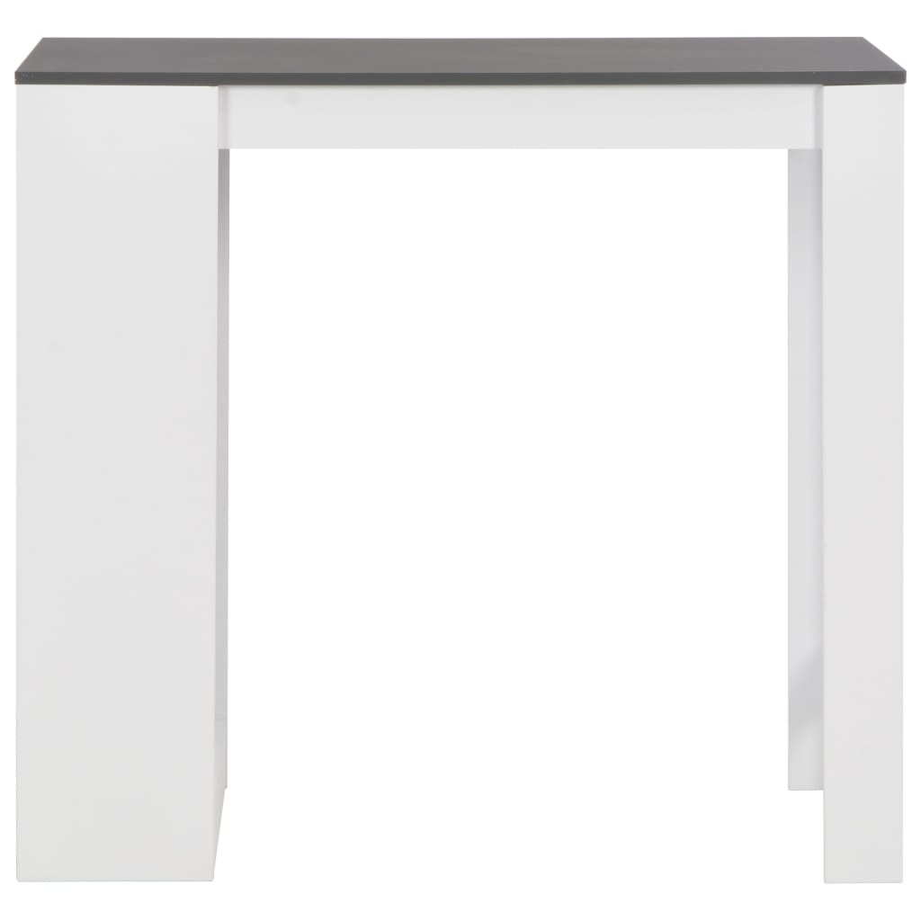 8718475796671_g_en_hd_1 vidaXL Bar Table with Shelf White 110x50x103 cm - Image 2