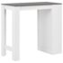 vidaXL Bar Table with Shelf White 110x50x103 cm - Image 3