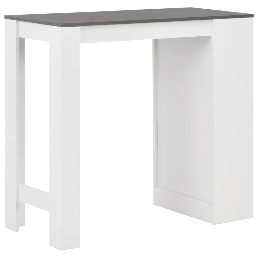 8718475796671_g_en_hd_2 vidaXL Bar Table with Shelf White 110x50x103 cm - Image 3